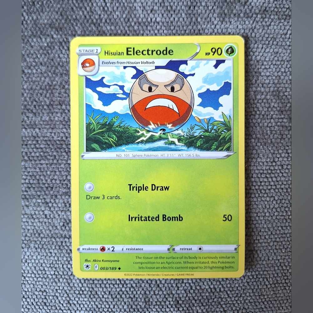 Pokemon Hisuian Electrode 003/189 Sword & Shield Astral Radiance Card